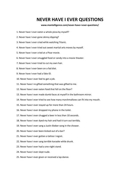 180 Best Never Have I Ever Questions (Funny, Deep。